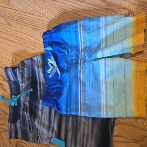 ZeroXposur Kids Gradient Blue and Orange Shorts/ Hawk Shorts